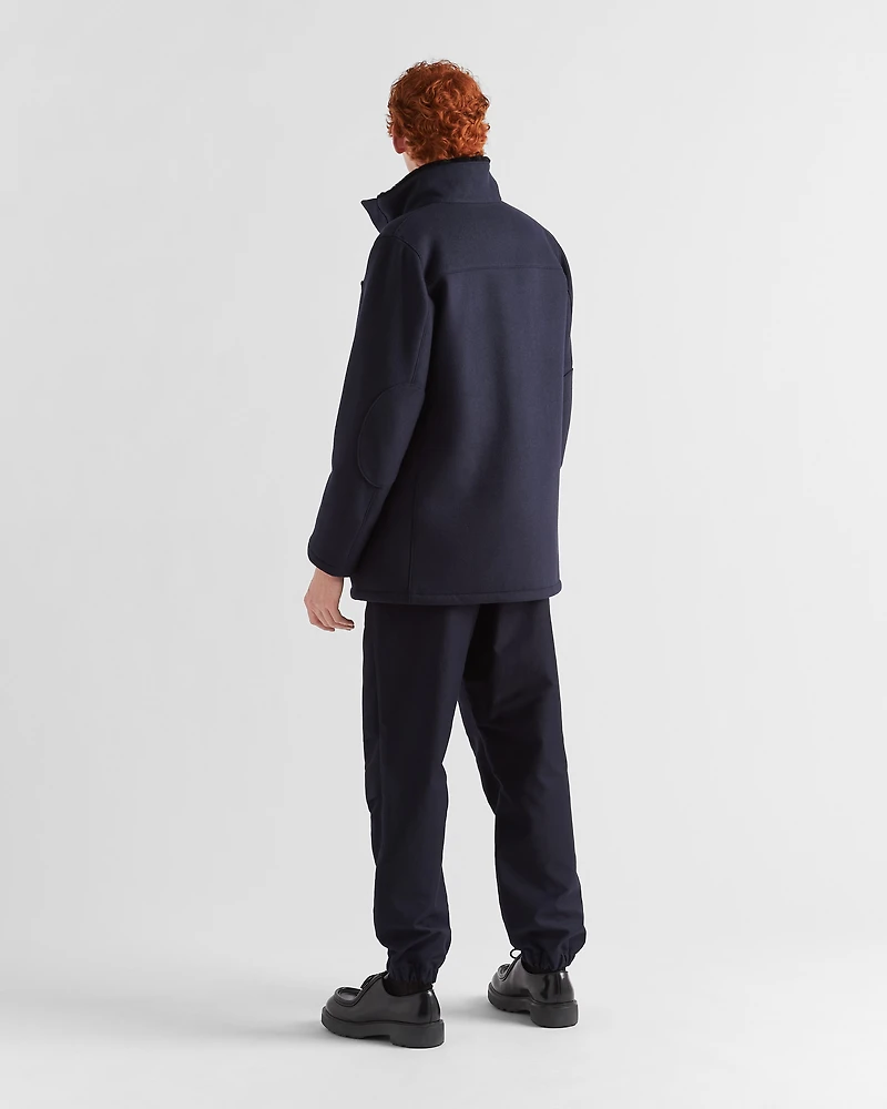 Wool blend and shearling jacket