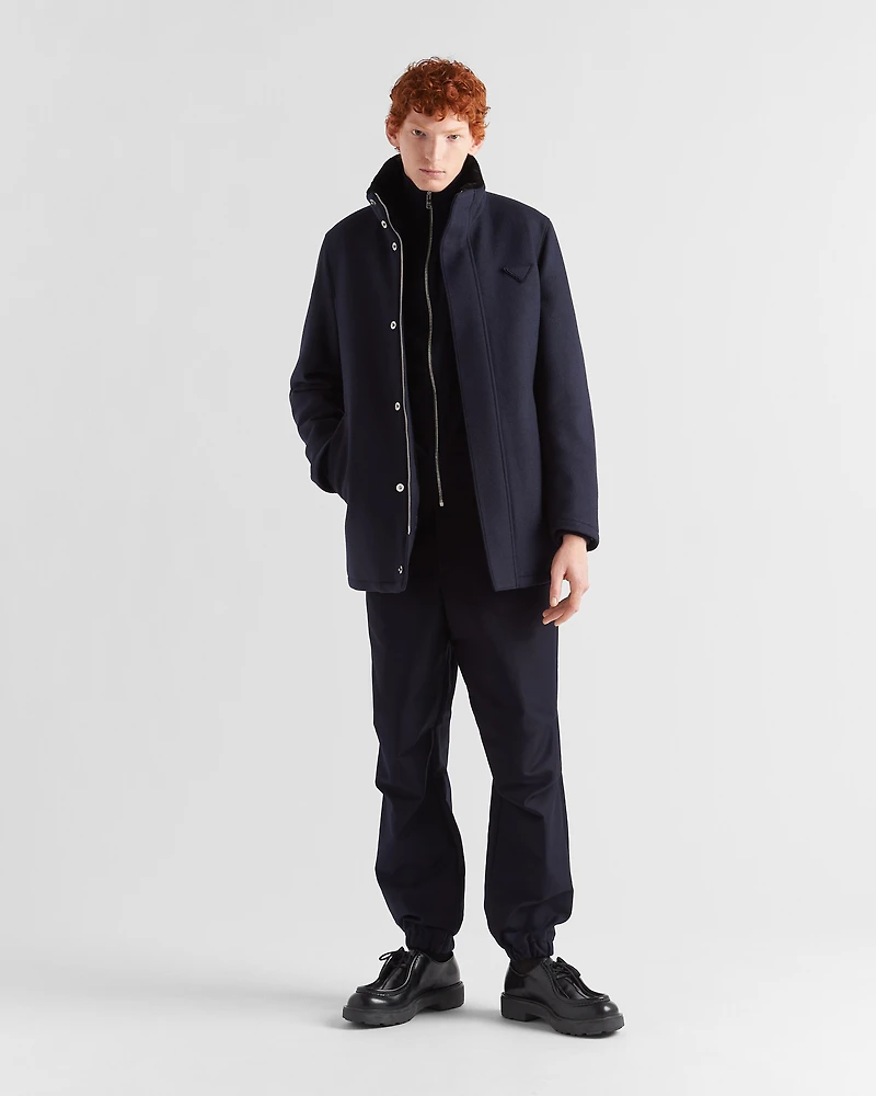 Wool blend and shearling jacket