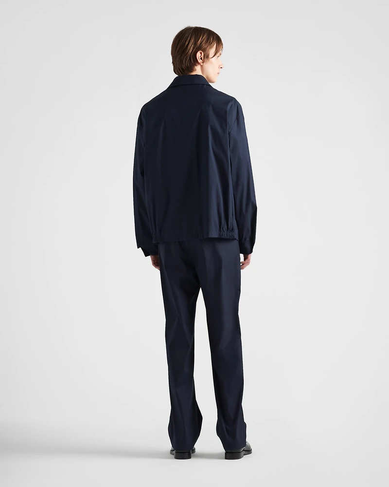 Stretch cotton blouson jacket