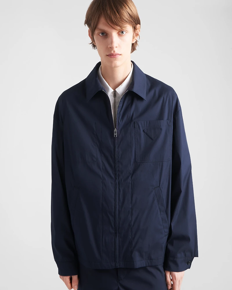 Stretch cotton blouson jacket
