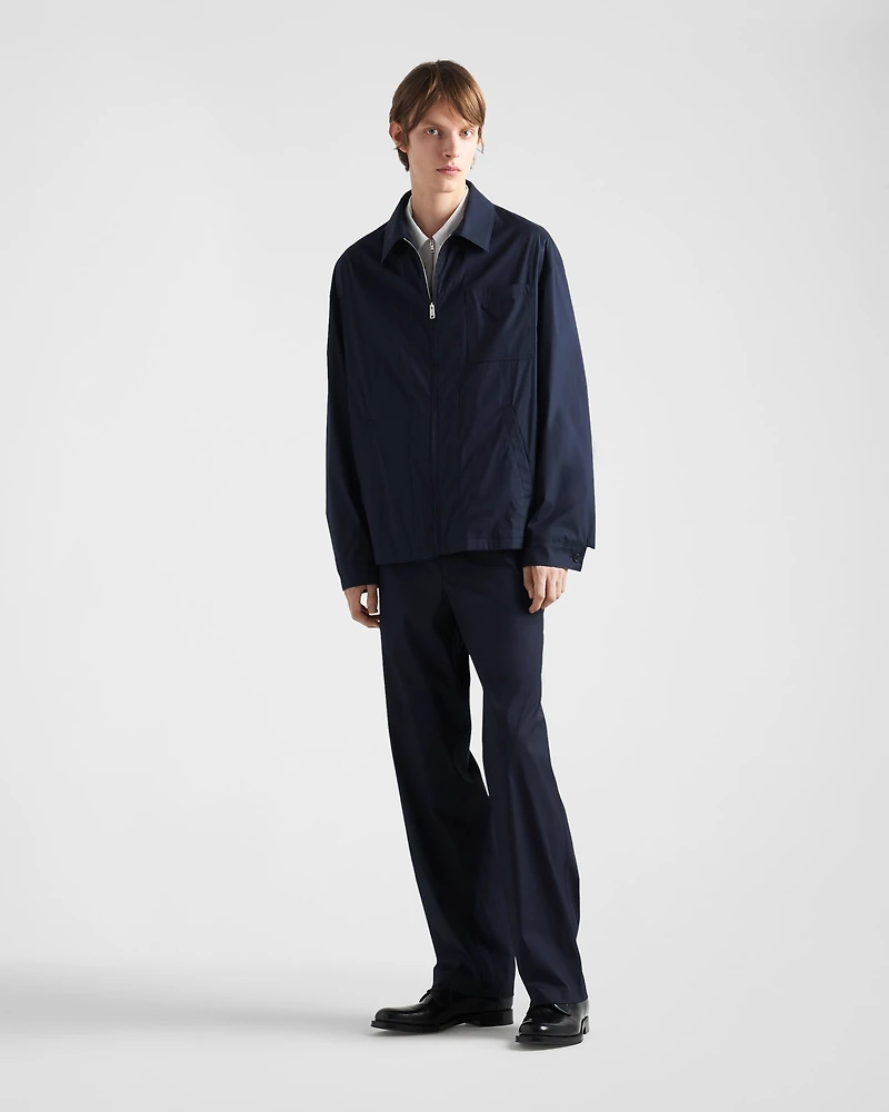 Stretch cotton blouson jacket