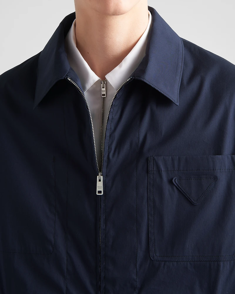Stretch cotton blouson jacket