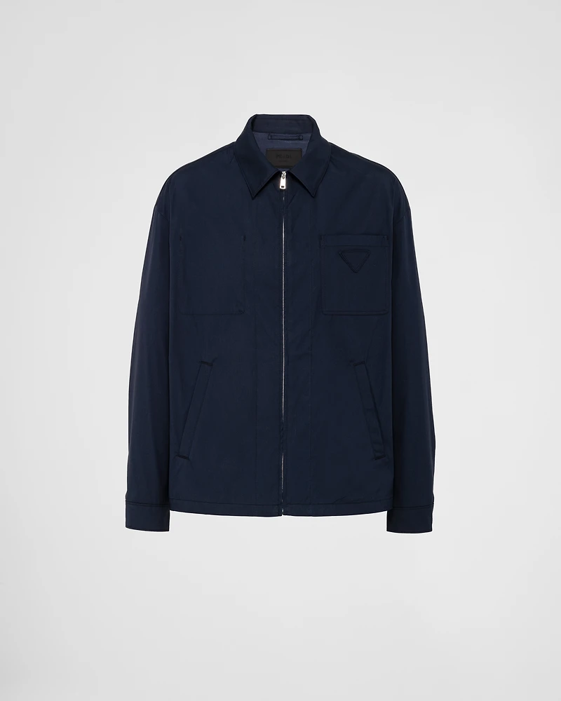 Stretch cotton blouson jacket