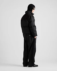 Cropped Re-Nylon down jacket