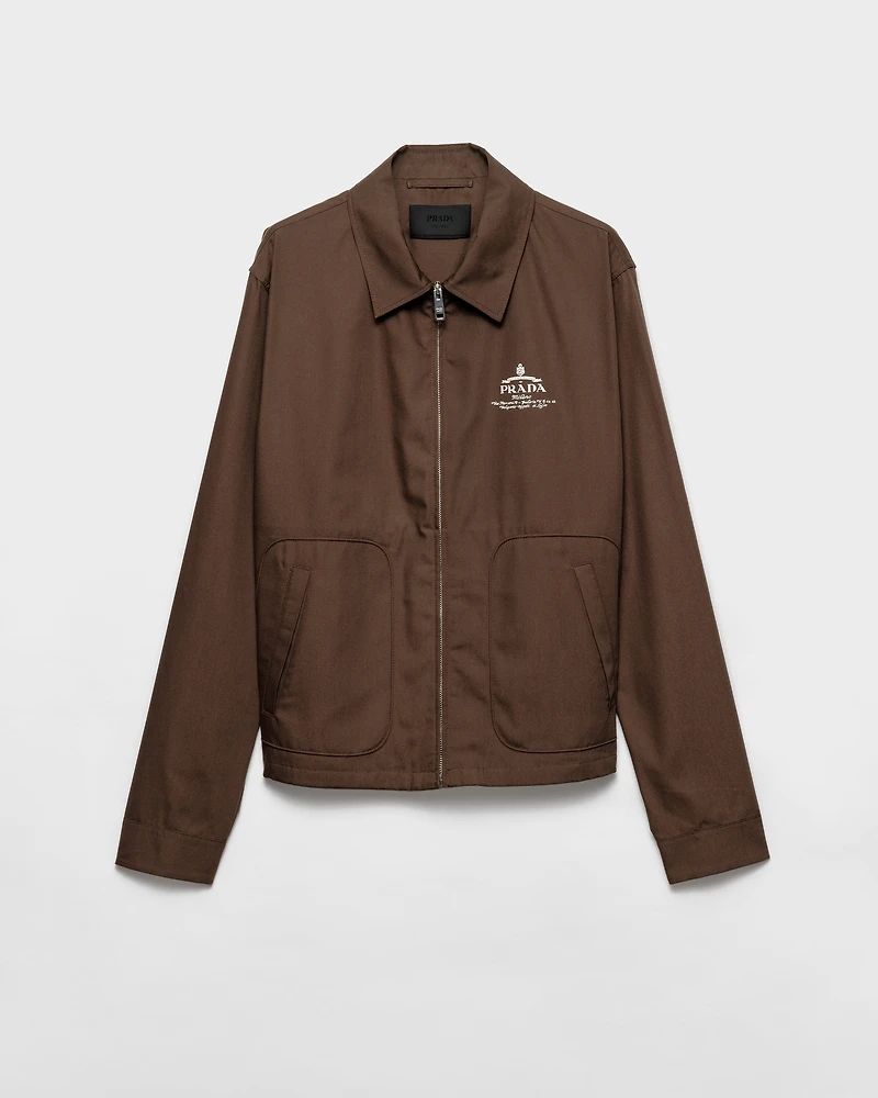 Cotton blend blouson jacket