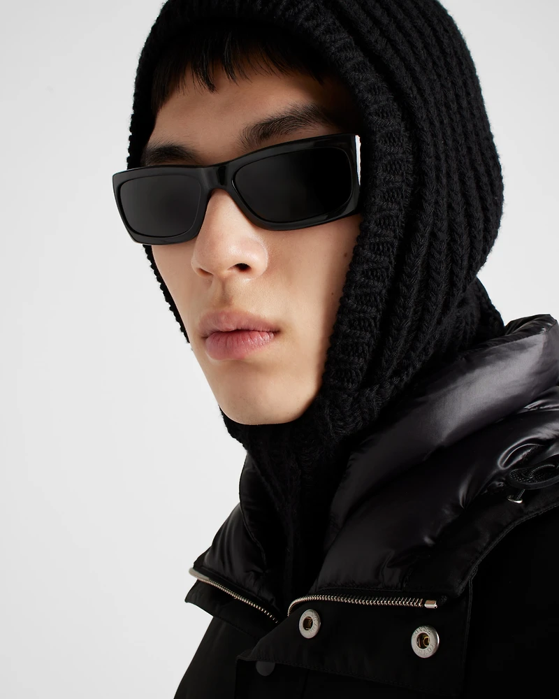 Technical fabric down jacket with hood