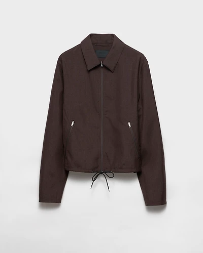 Mohair and silk blouson jacket