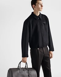 Wool and cashmere blouson jacket