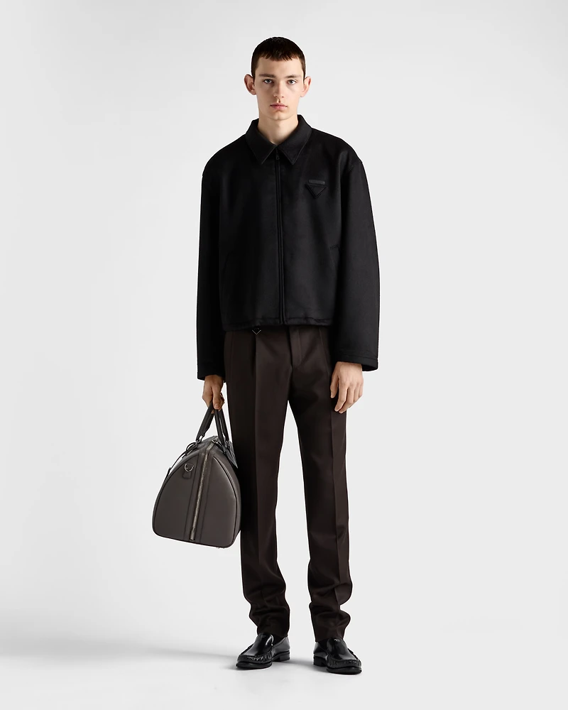 Wool and cashmere blouson jacket