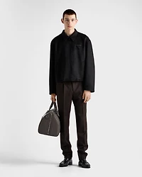 Wool and cashmere blouson jacket