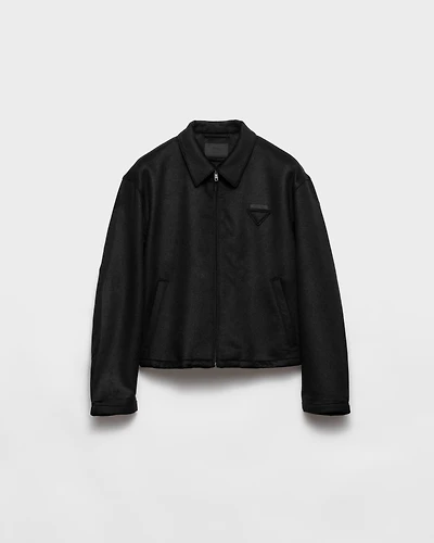 Wool and cashmere blouson jacket