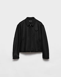 Wool and cashmere blouson jacket