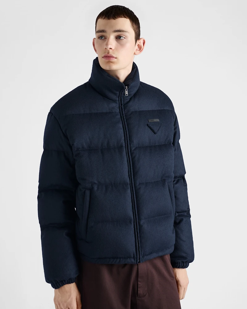 Medium-weight cashmere down jacket