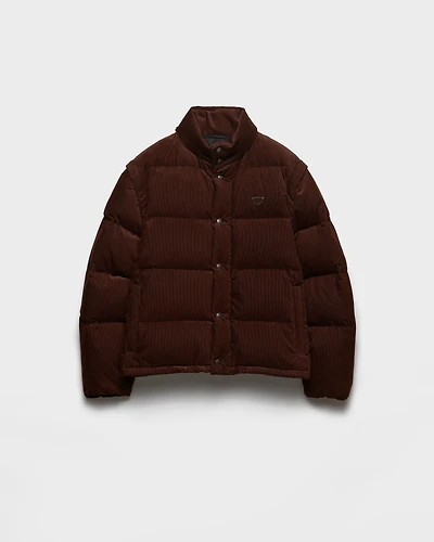 Medium-weight corduroy down jacket