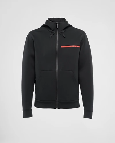 Technical fabric hoodie