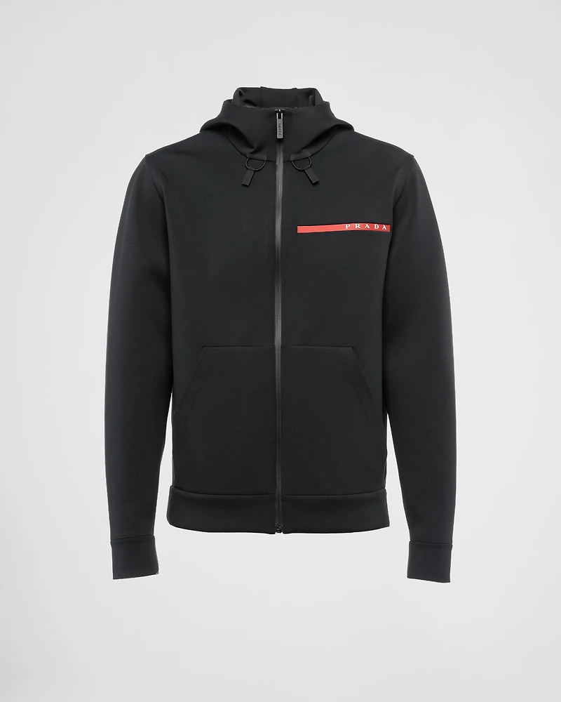 Recycled double jersey hoodie