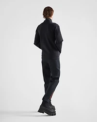 Technical fabric hoodie jacket