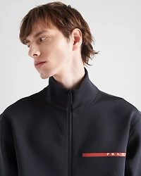 Recycled double jersey zip-up sweatshirt