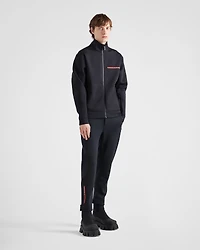 Recycled double jersey zip-up sweatshirt