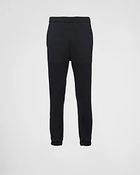 Piqué pants with tape seams