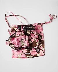 Printed satin panty