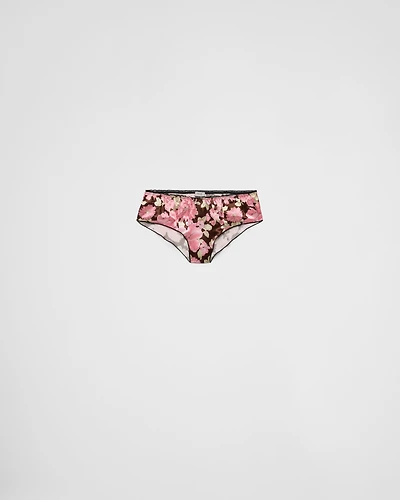 Printed satin panty