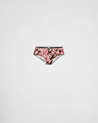 Printed satin panty