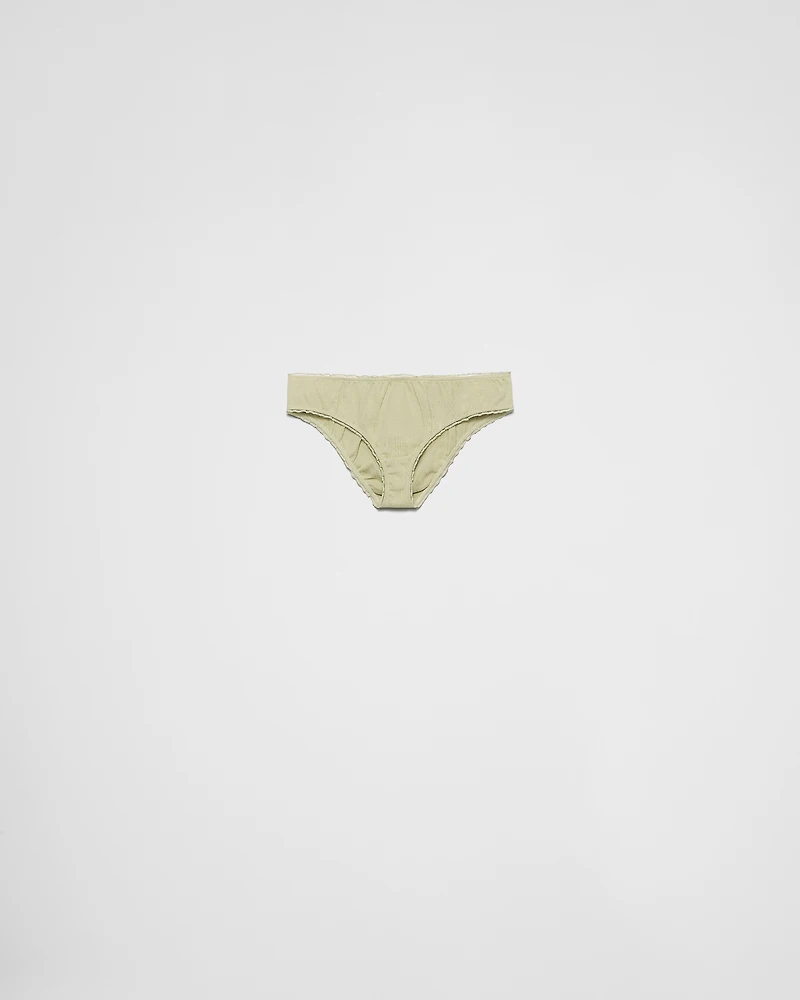 Ribbed cotton panty