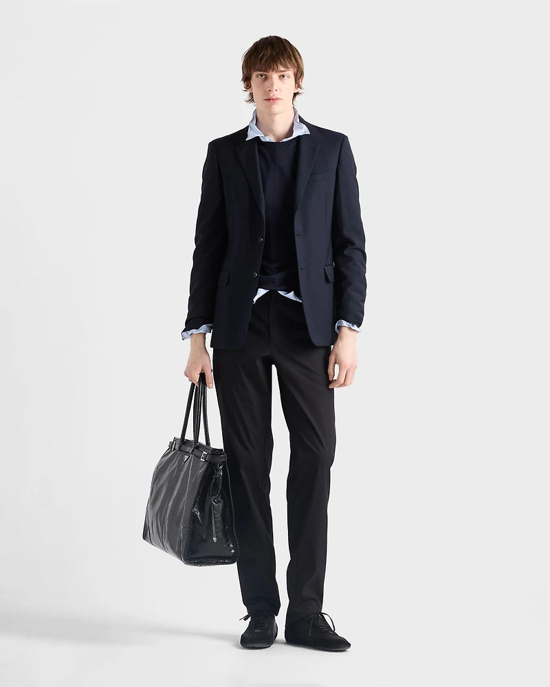 Stretch poplin pants