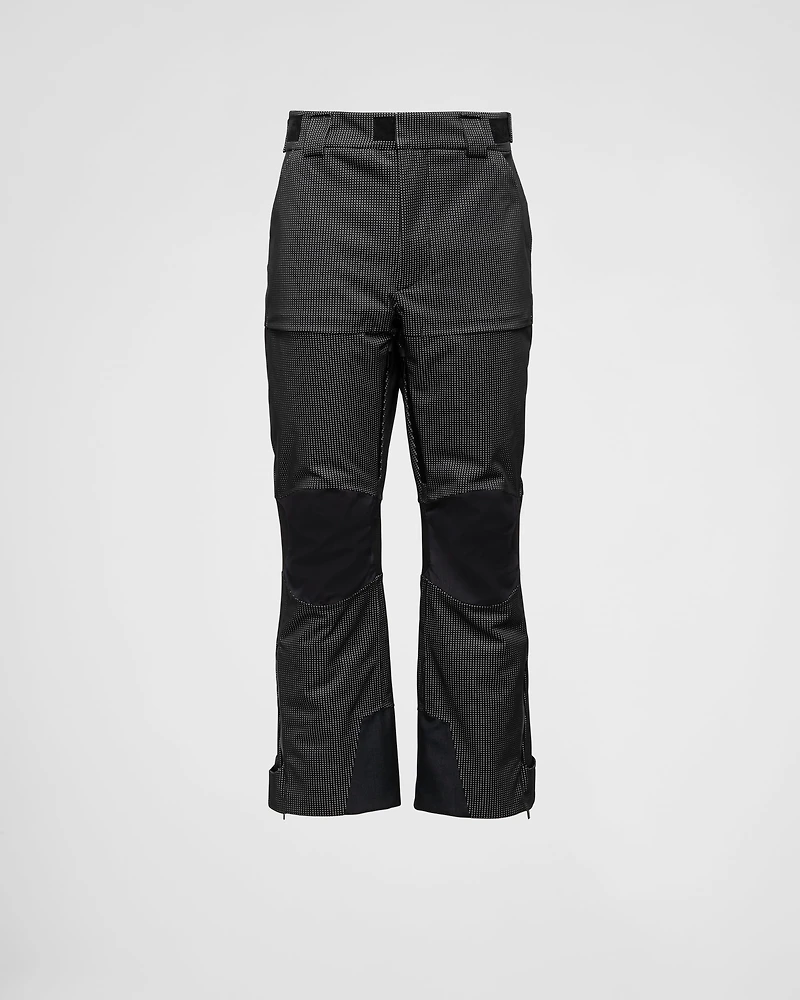 Reflective fabric ski pants