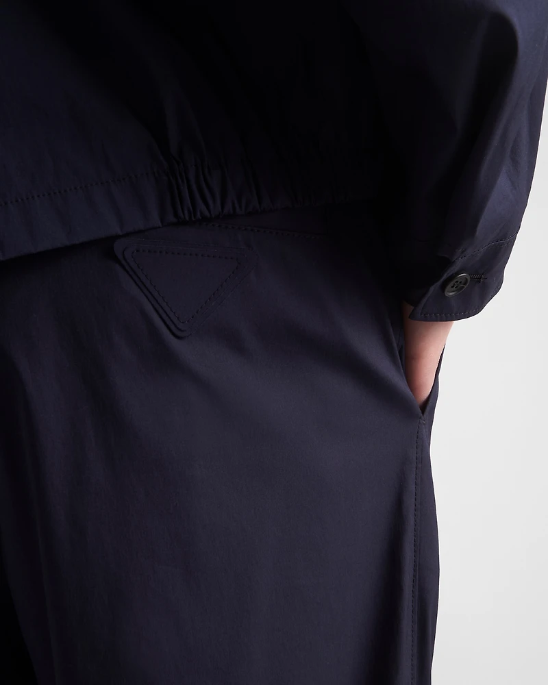 Stretch poplin pants