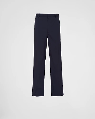 Stretch poplin pants