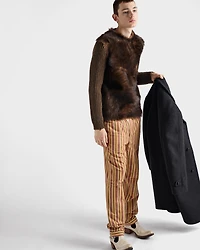 Striped cotton pants