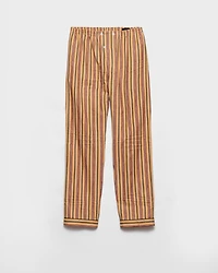Striped cotton pants