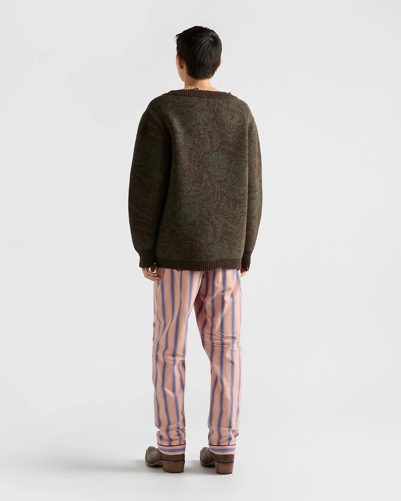 Striped cotton pants