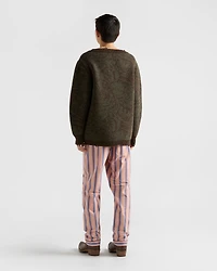 Striped cotton pants