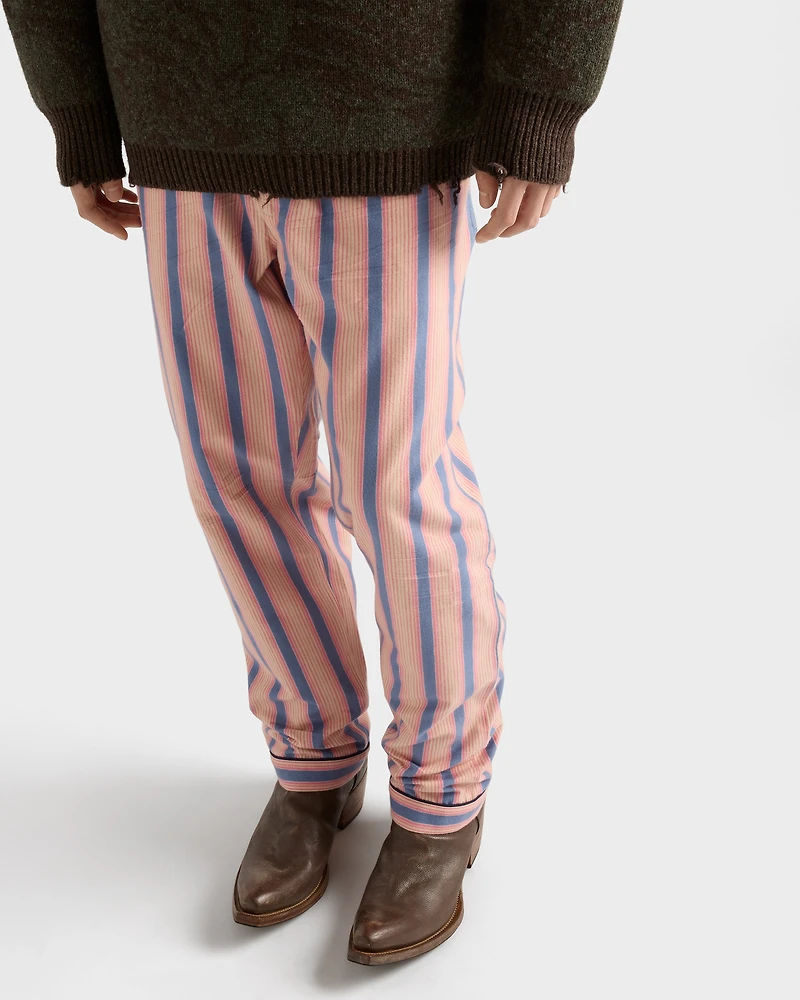 Striped cotton pants