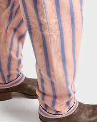 Striped cotton pants