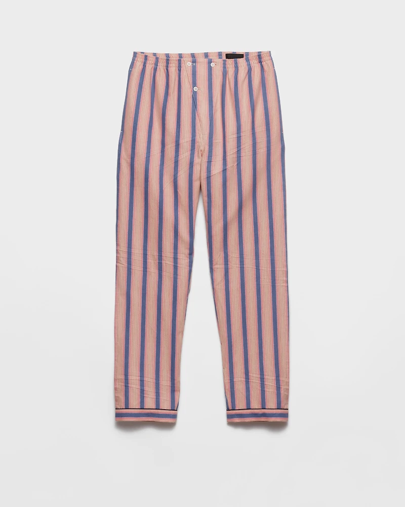 Striped cotton pants
