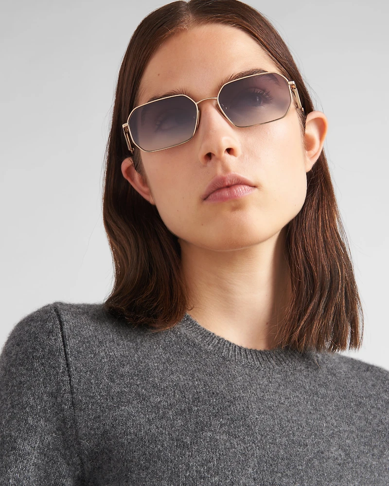 Sunglasses with Prada triangle logo