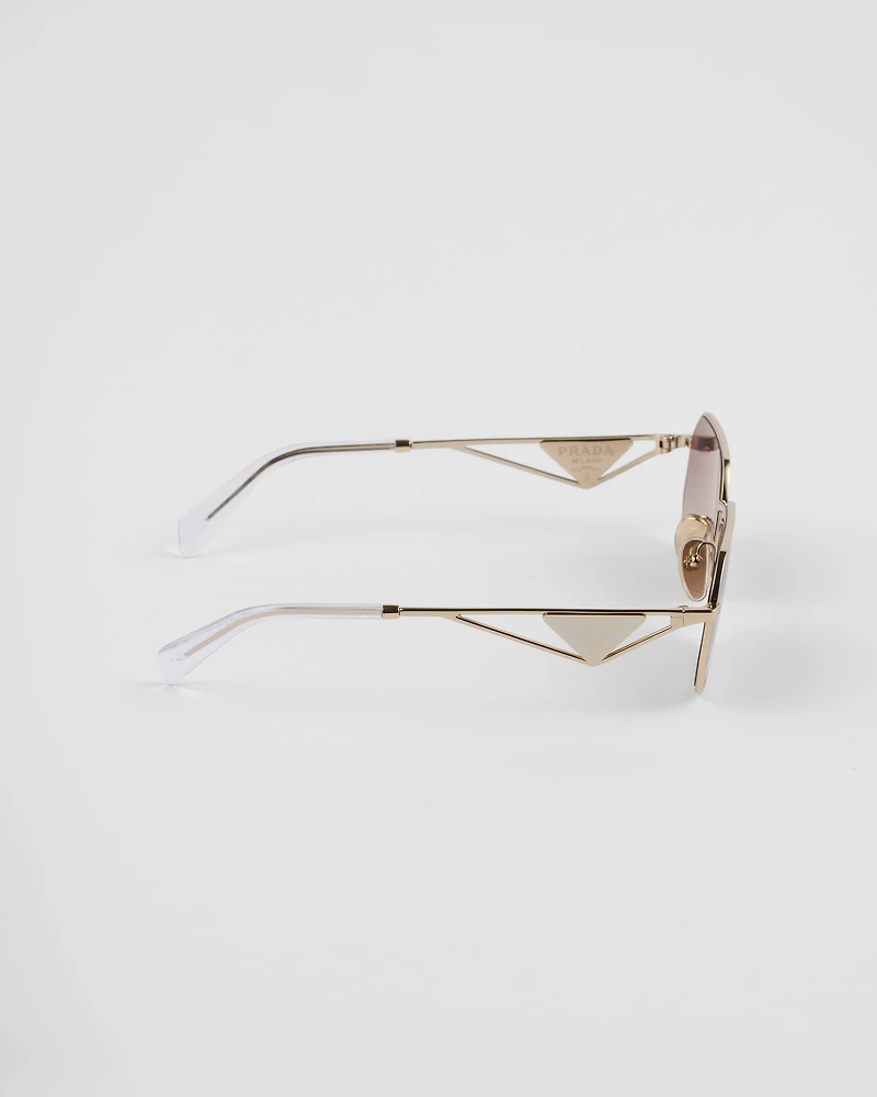 Sunglasses with Prada triangle logo