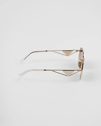 Sunglasses with Prada triangle logo