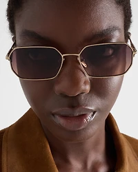 Sunglasses with Prada triangle logo