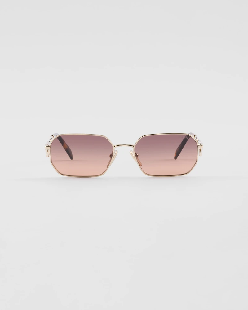 Sunglasses with Prada triangle logo