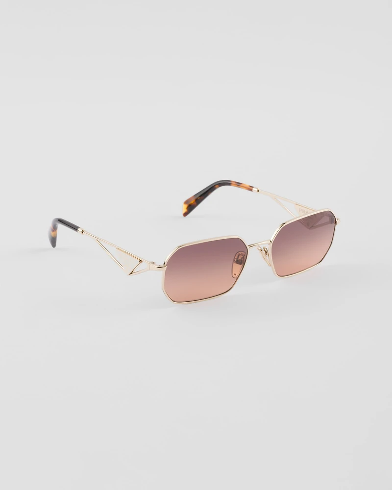 Sunglasses with Prada triangle logo