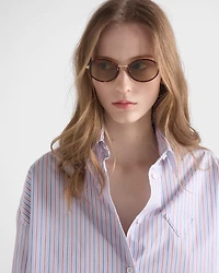 Prada sunglasses with the iconic metal plaque