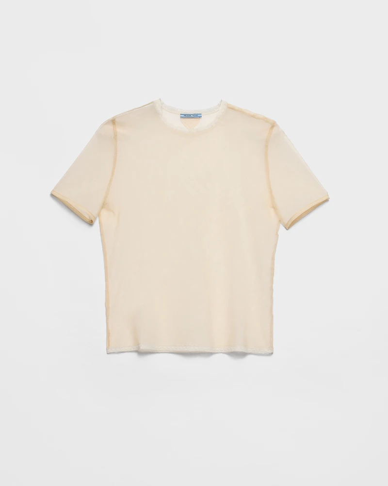 Cotton tulle T-shirt