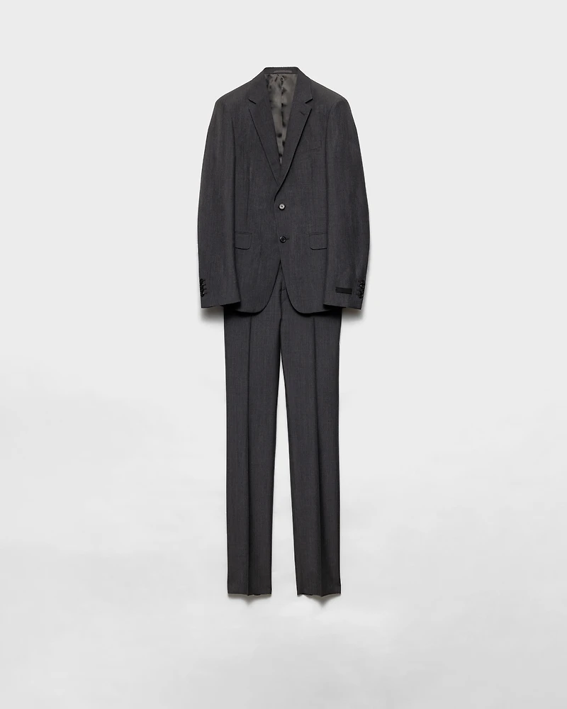 Wool and mohair single-breasted suit