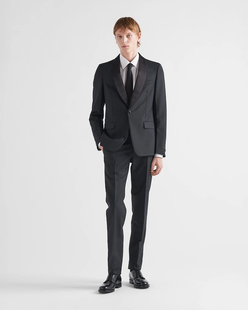 Single-breasted wool and mohair tuxedo