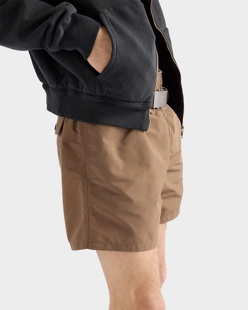 Technical fabric swim trunks